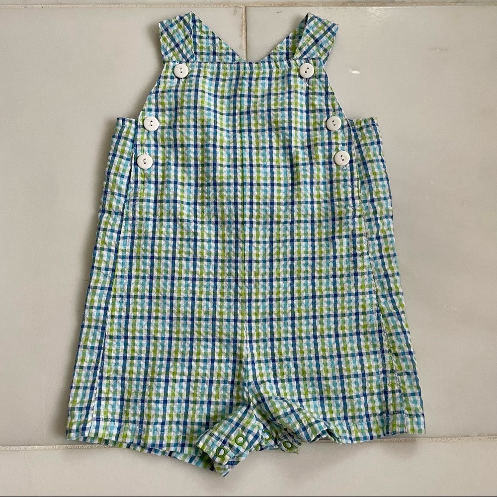 Petite Ami Blue and Green Gingham Jon Jon
